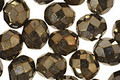 Czech Fire Polished Glass Iris Brown Round 8mm