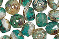 Czech Glass Shimmering Waters Fire Polished Rondelle 6x9mm