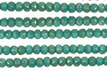 Czech Glass Turquoise Picasso Fire Polished Rondelle 2x3mm