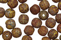 Czech Glass Opaque Olivine Stone Picasso Round 6mm