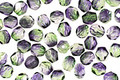 Czech Fire Polished Glass Dual Coated Blueberry/Green Tea Round 4mm