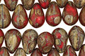 Czech Glass Opaque Red Picasso Teardrop 6x9mm
