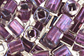 TOHO Rainbow Crystal (with Metallic Purple Lining) Cube 4mm Seed Bead