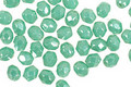 Czech Fire Polished Glass Luster Light Green Turquoise Round 3mm