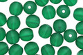 Czech Glass Matte Green Emerald Round 6mm