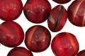 Czech Glass Pomegranate Puff Coin 10mm