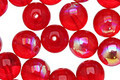 Czech Glass Siam Ruby AB Round 8mm