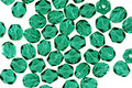 Czech Fire Polished Glass Emerald Round 4mm