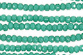 Czech Glass Turquoise Fire Polished Rondelle 2x3mm