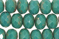 Czech Glass Turquoise Picasso Fire Polished Rondelle 6x9mm