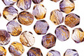 Czech Fire Polished Glass Dual Coated Cantaloupe/Grape Round 6mm
