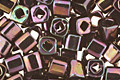 TOHO Metallic Iris Purple Cube 3mm Seed Bead