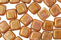 Czech Glass Opaque Rose/Gold Topaz Square 6mm