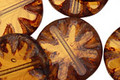 Czech Glass Ale Flower Window Coin 18mm