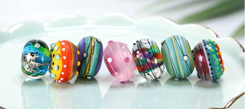 Grace Lampwork Rondelles