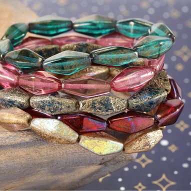 Czech glass rhombus
