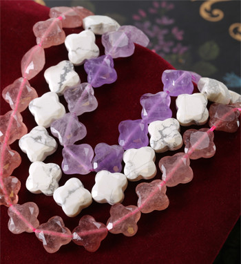 Gemstone Quatrefoil beads