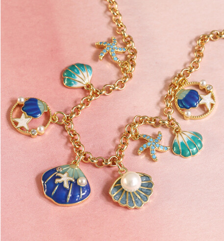 enamel shell and starfish charms
