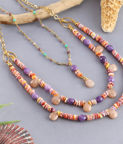shell and gemstone necklace