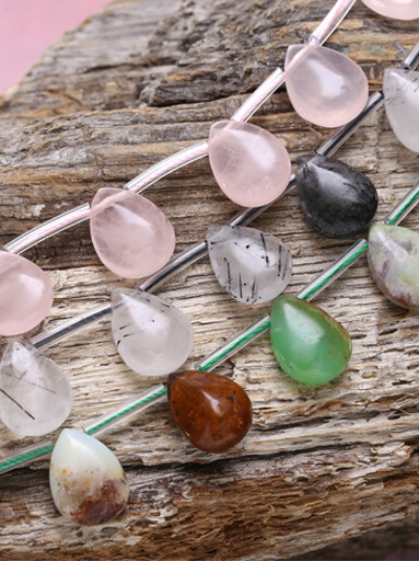 Gemstone Puff Teardrops