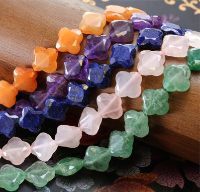 Gemstone Quatrefoil beads
