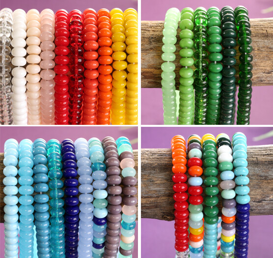 Glass Rondelle Beads