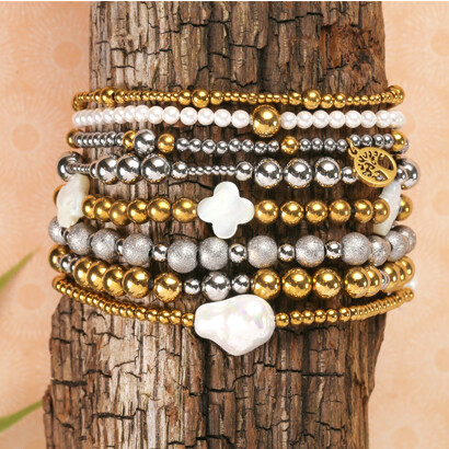 Pearl Stainless Round Stack
