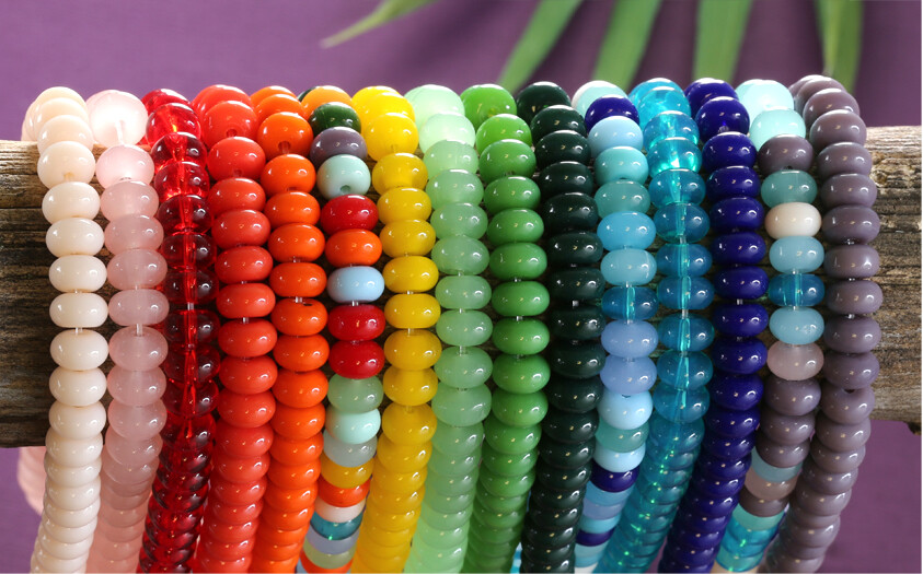 Glass Rondelle Beads