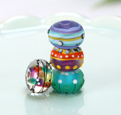 Grace Lampwork Rondelles