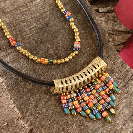 Rustic Rainbow Necklace