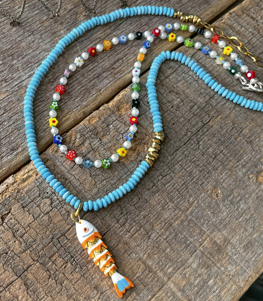 Vintage Multicolor Crystal Rondelle Beaded Necklace Set - 18" Necklace, Bracelet & Earrings