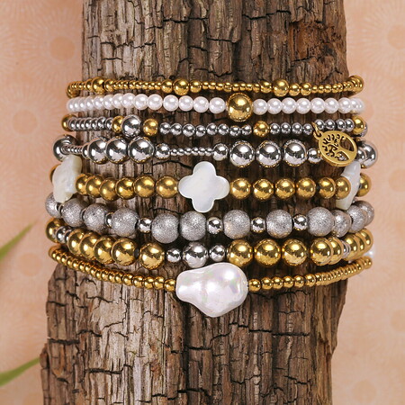 Pearl Stainless Round Stack