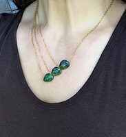 Nephrite Asymmterical Necklace Set
