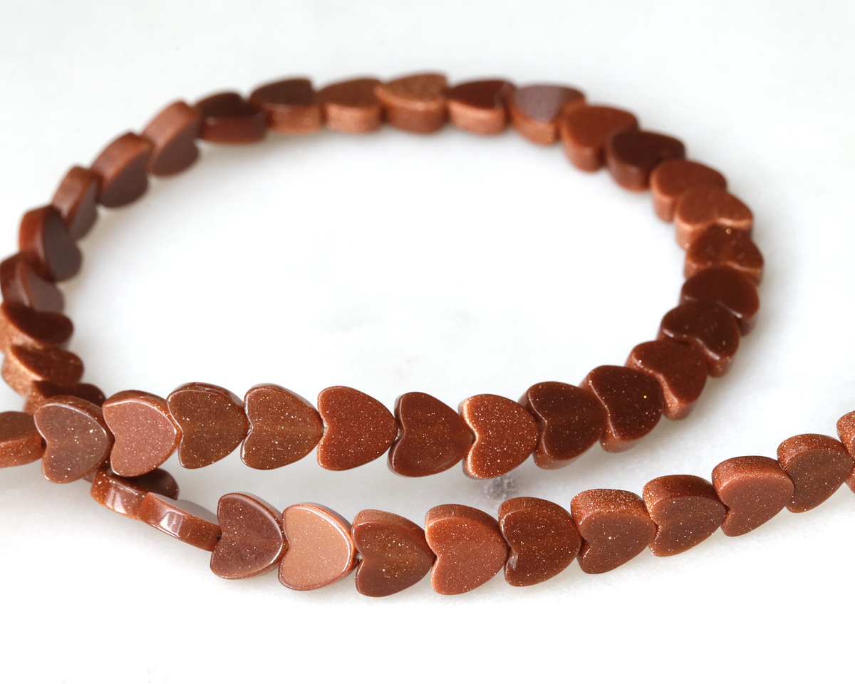Goldstone Heart 6mm