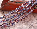 Czech Glass Bronzed Twilight Skies Fire Polished Faceted Rice 8x6mm