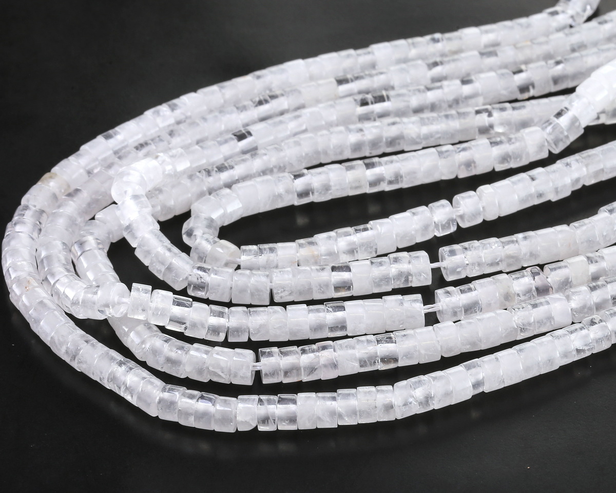 Rock Crystal Quartz Heishi 2x4mm