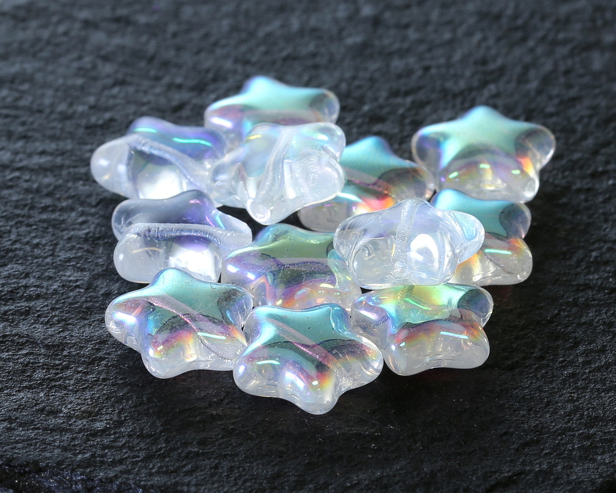 Czech Glass Crystal AB Star 12mm