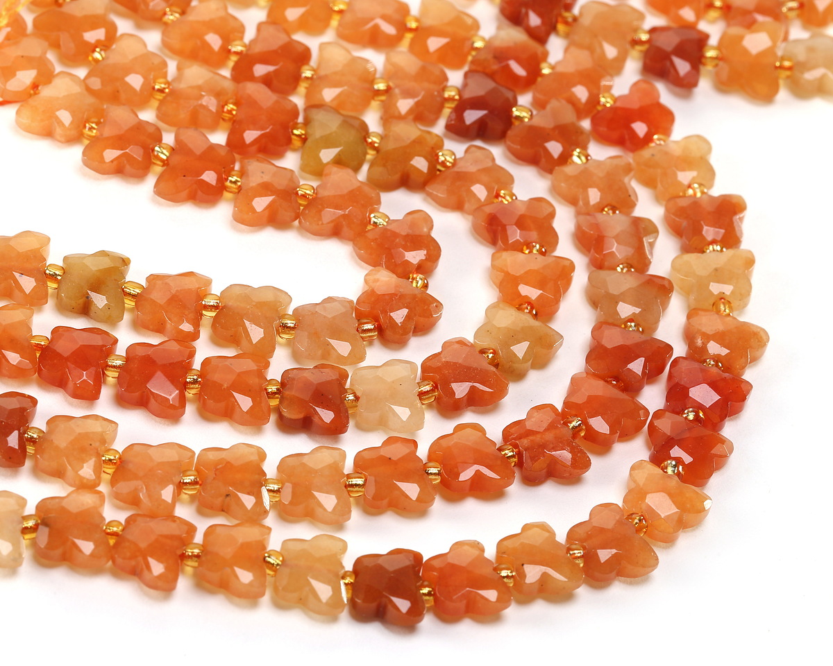 Red Aventurine Microfaceted Butterfly 8x10mm