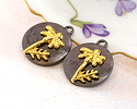 Aster Two-Toned Gunmetal & Gold Finish Round Focal 17.5x20.5mm