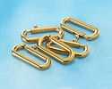 Waterproof 18K Gold PVD Plated Stainless Steel Large Oval Spring Ring Clasp 8x18mm
