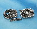 Green Girl Pewter Poppy Toggle Clasp 25x26mm