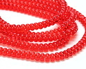 Ruby Red Glass Rondelle 5x8mm