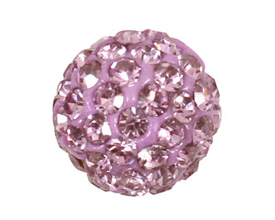 Lilac Pave Round 8mm