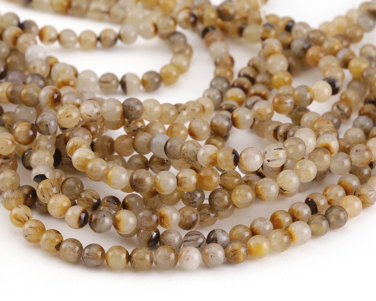 Golden Wooden Jasper Round 6mm