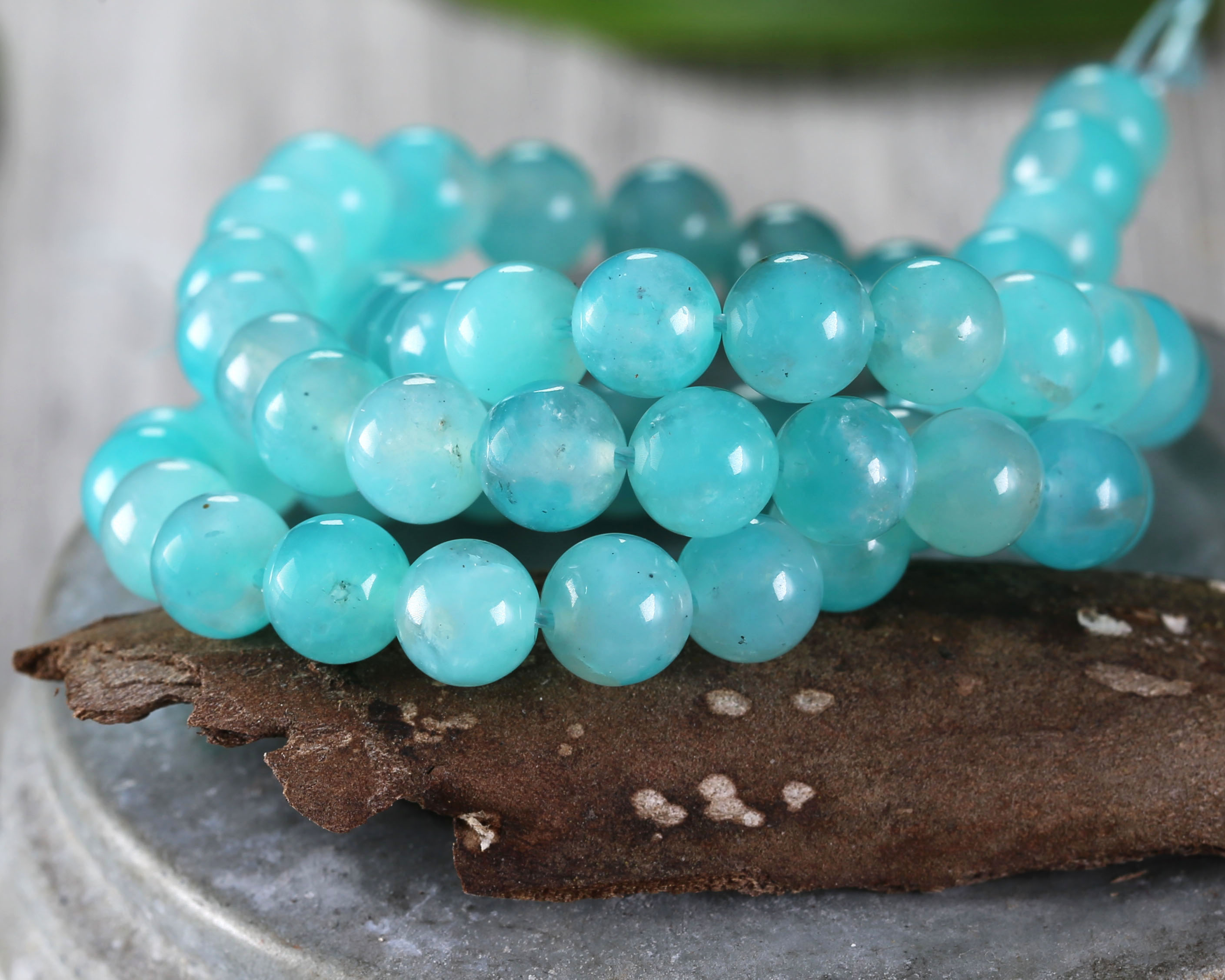 Peruvian Faceted Amazonite Amazonite (AAA Transparent) Round