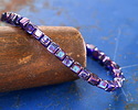 Czech Glass Sapphire w/ Iris Blue Finish Cube 4mm