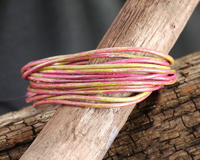 Party Pink Round Leather Cord 1.5mm
