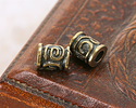 Mykonos Antique Brass (plated) Spiral Key Barrel 10x8mm