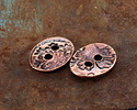 TierraCast Antique Copper (plated) Floral Button 17x13mm