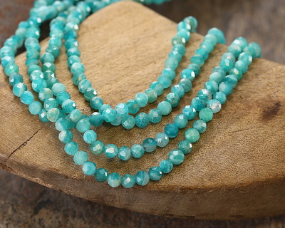 Russian Amazonite (A) Microfaceted Round 3mm